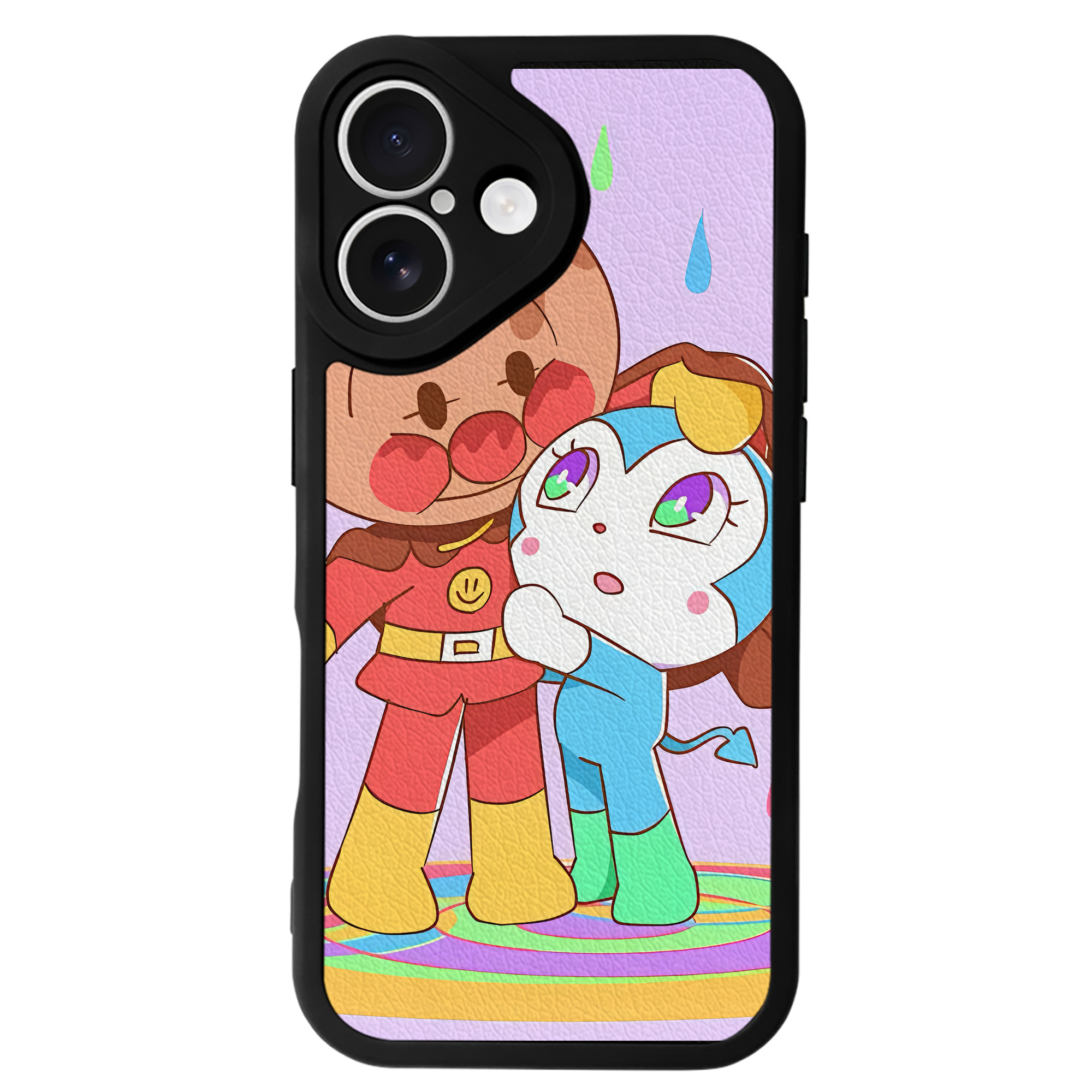 （画像用） アンパンマン Anpanman 【iPhone 16シリーズ対応】シリコンスマホケース（レザー調） 材質：シリコン